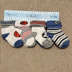 NICHOLAS Baby Sports Booties Set - Red, Blue, White